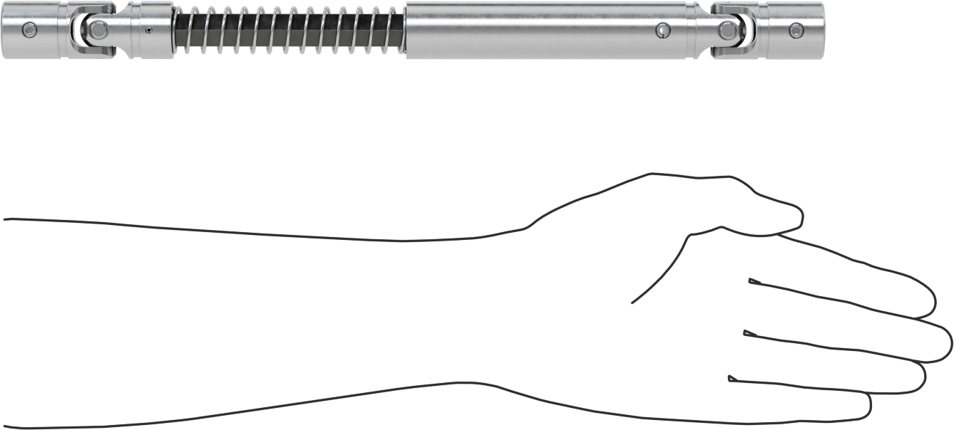 Hızlı Değiştirilebilir Çift U-Eklem, 1/2“ Çap x 1-3/16” Derinlikte Mil için