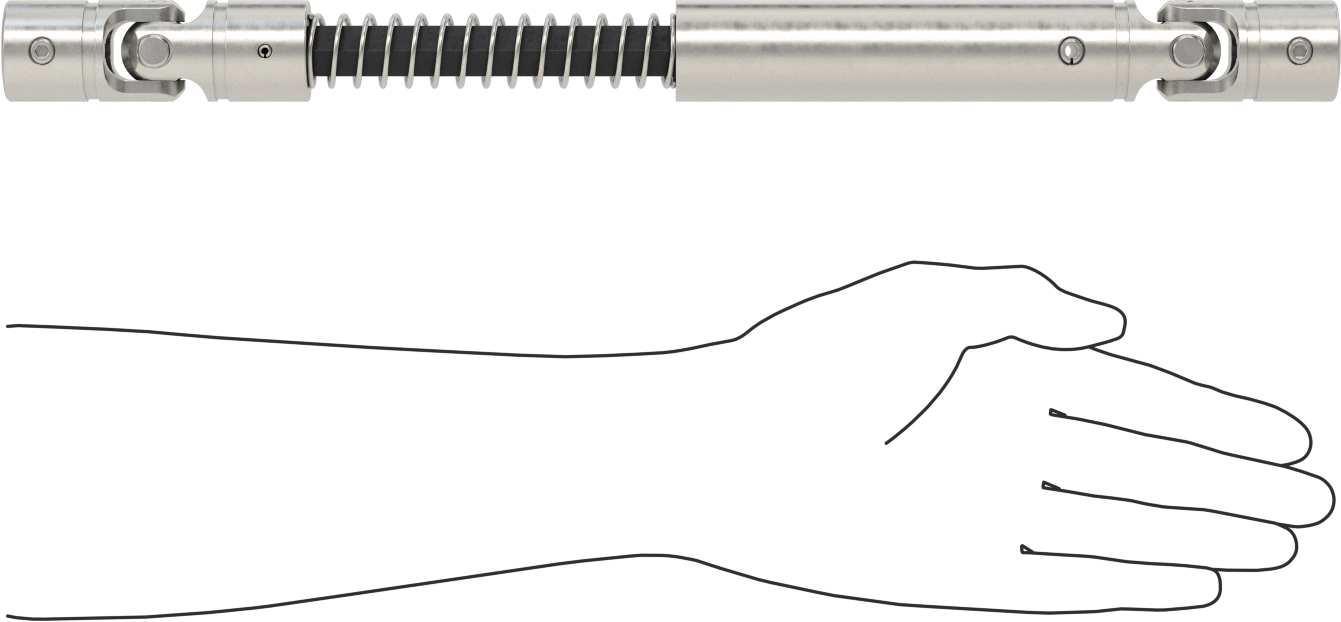 Hızlı Değiştirilebilir Çift U-Eklem, 5/8“ Çap x 1-1/4” Derinlikli Mil