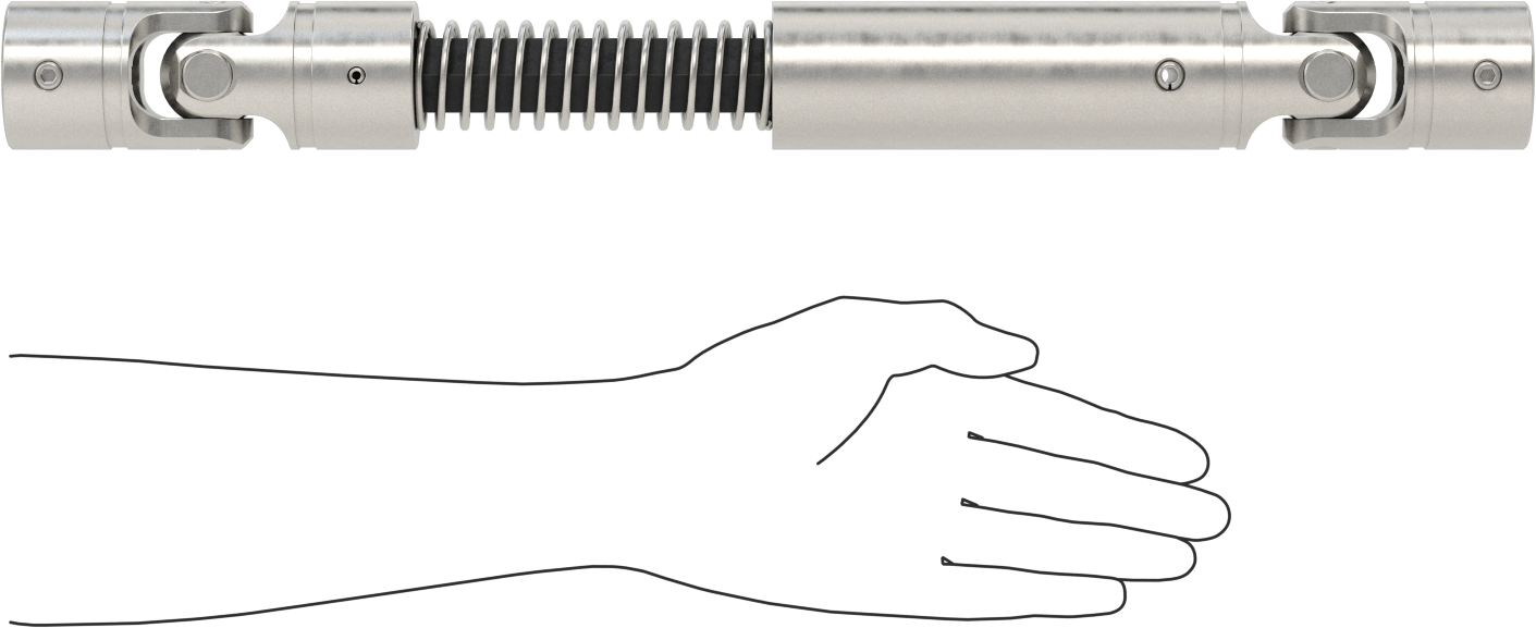 Hızlı Değiştirilebilir Çift U-Eklem, 1“ Çap x 1-11/16” Derinlikte Mil için
