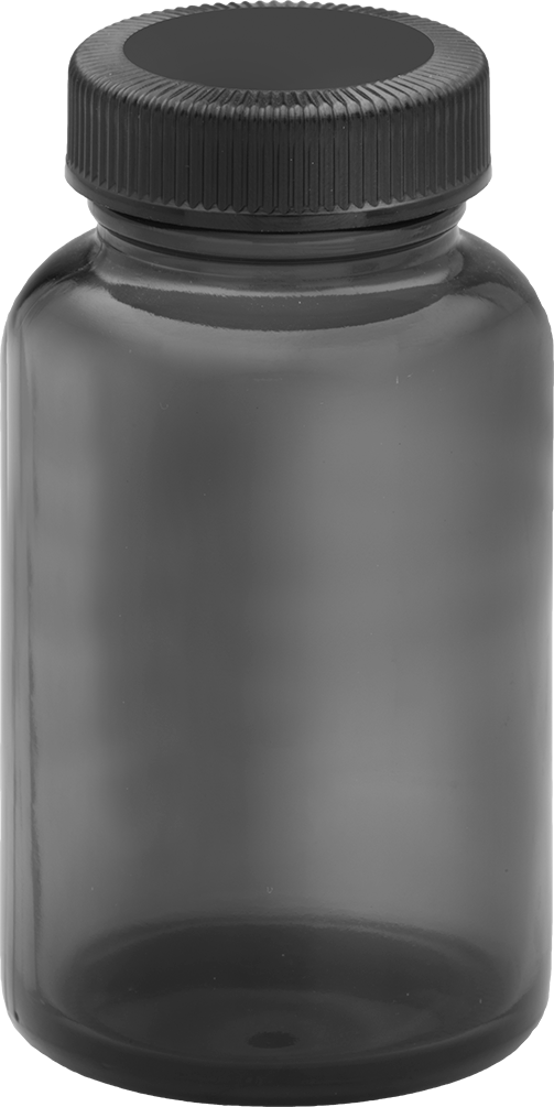 Kehribar Rengi Cam Kavanoz, PTFE Plastik Conta ile, 4 FL oz/120 ml Kapasite, 2-1/8" Çap