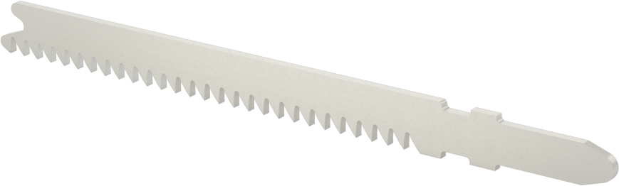 T-Saplı Dekupaj Testere Bıçağı, Plastik için, 4“ Uzunluk x 5/16” Genişlik, 10 Diş İnç Başına