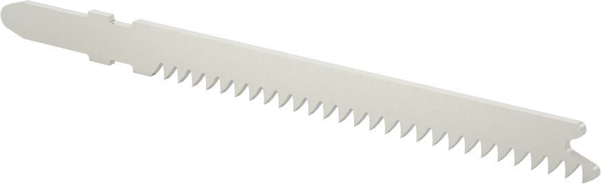 T-Saplı Dekupaj Testere Bıçağı, Plastik için, 4“ Uzunluk x 5/16” Genişlik, 10 Diş İnç Başına