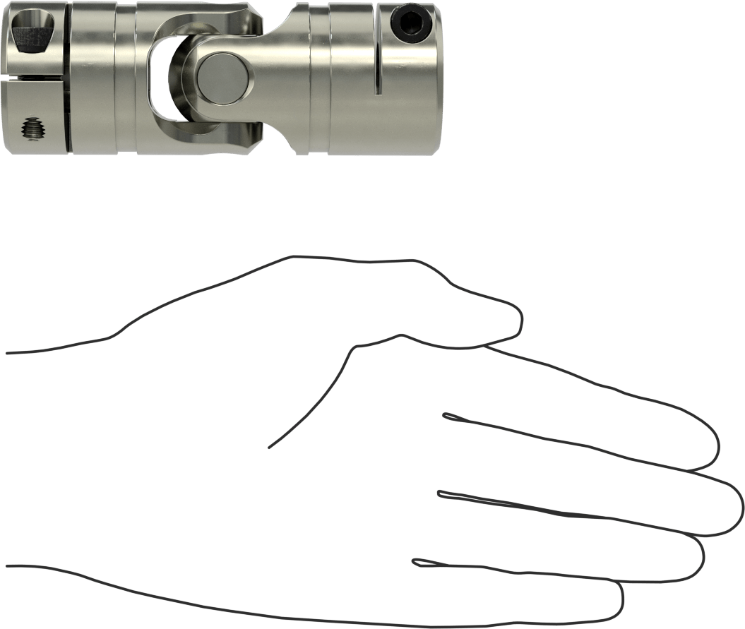 Kelepçeli Tekli U-Eklem, 3/4“ Çap x 1-3/8” Derin Mil için