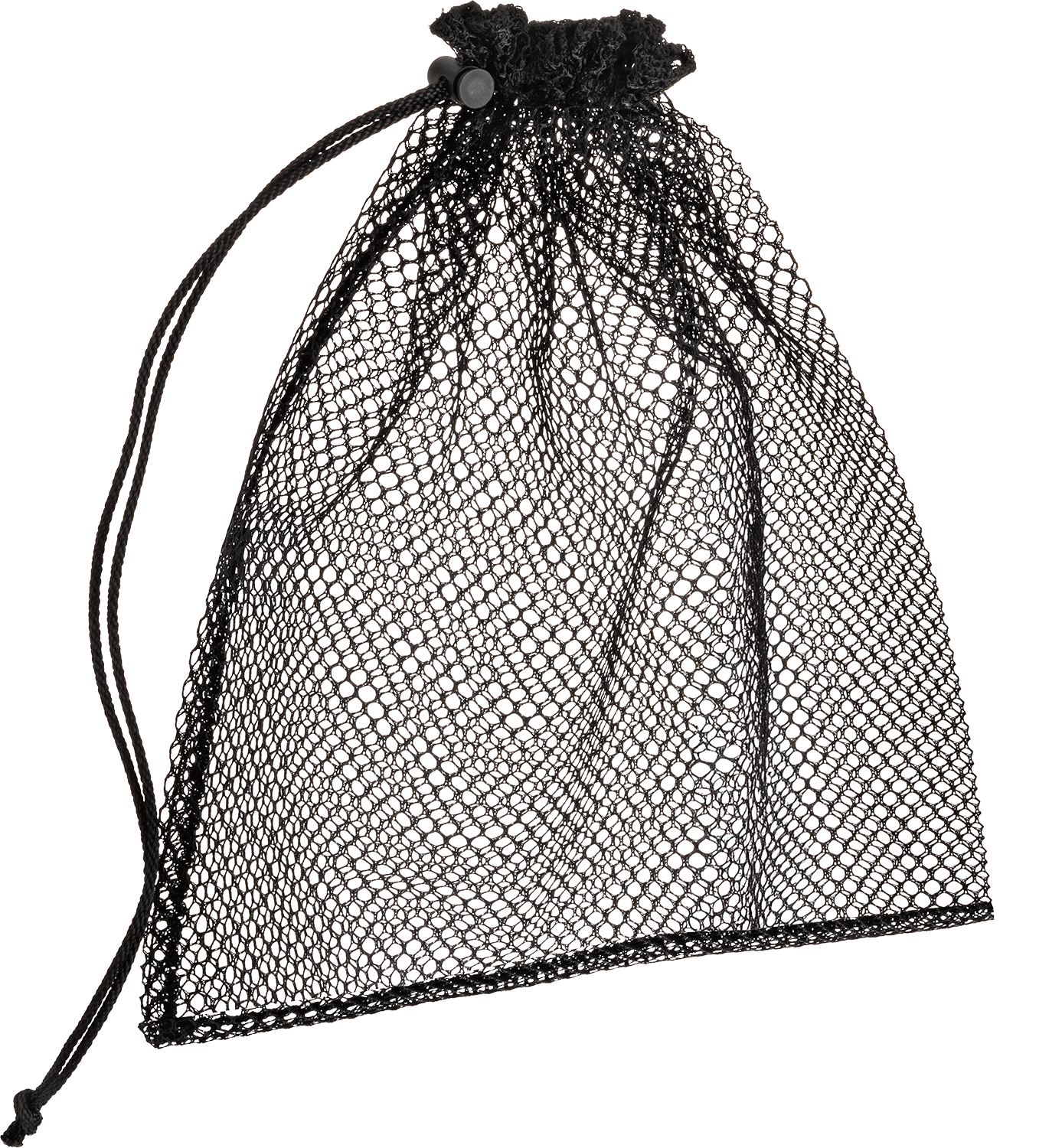 Hasır İpli Saklama Çantası, Polyester Kumaş, 12“ Genişlik x 15” Yükseklik, Siyah