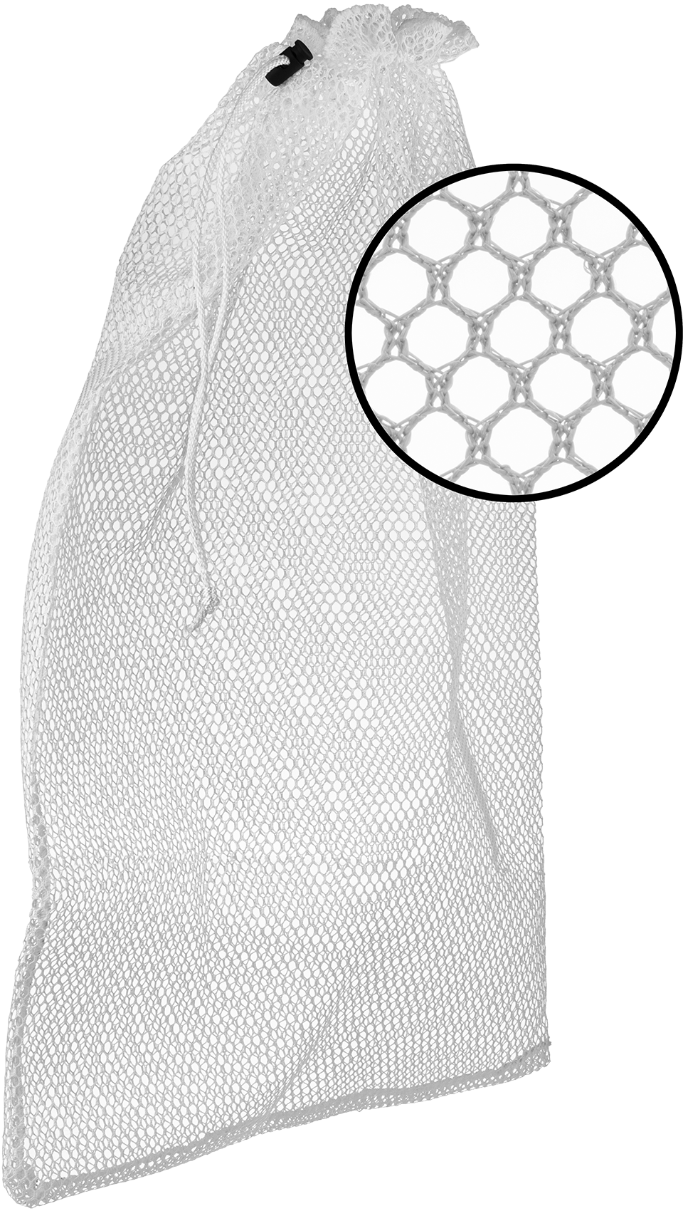 Hasır İpli Saklama Çantası, Polyester Kumaş, 18“ Genişlik x 30” Yükseklik, Beyaz