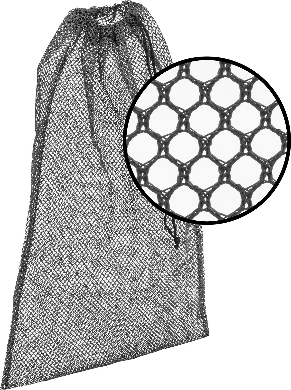 Hasır İpli Saklama Çantası, Polyester Kumaş, 18“ Genişlik x 30” Yükseklik, Mavi