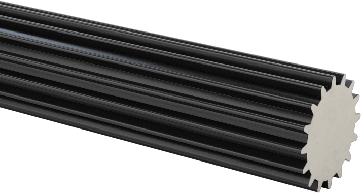 Sleeve Splines, 3/8" Diameter, 12" Long