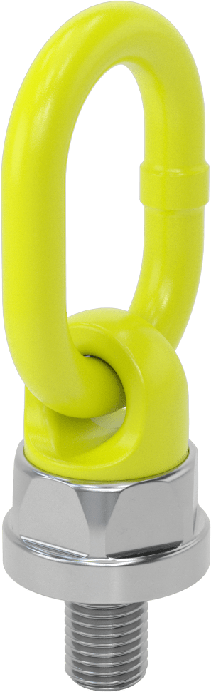Yük Altında Döner Kaldırma Halkası, Sarı Toz Boyalı Çelik, M24 x 3 mm Diş Boyutu