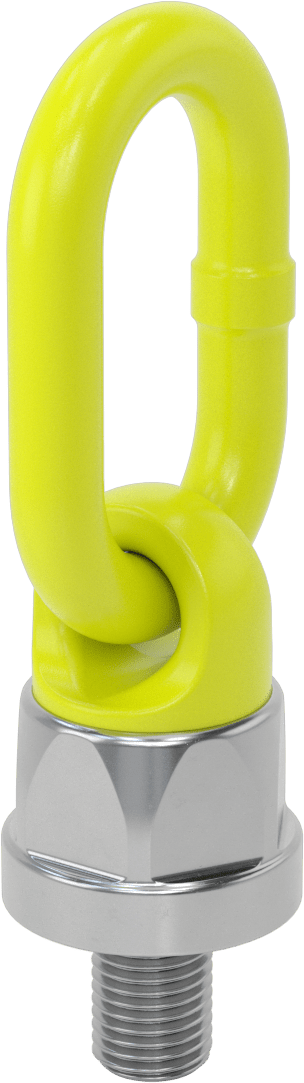 Yük Altında Döner Kaldırma Halkası, Sarı Toz Boyalı Çelik, M30 x 3,5 mm Diş Boyutu