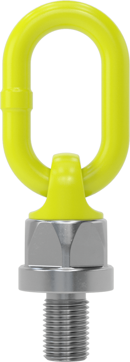 Yük Altında Döner Kaldırma Halkası, Sarı Toz Boyalı Çelik, M36 x 4 mm Diş Boyutu