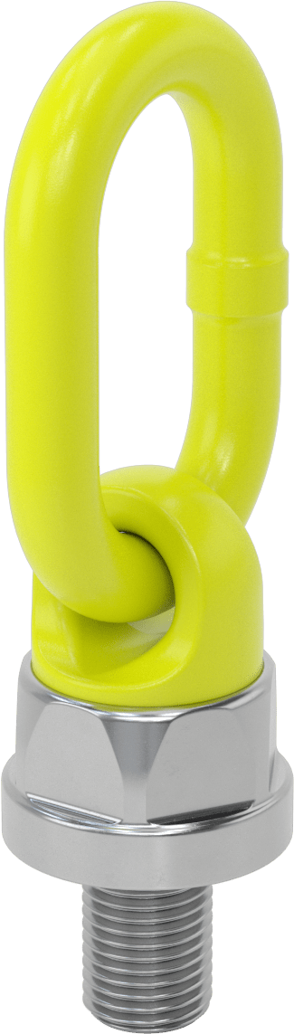 Yük Altında Döner Kaldırma Halkası, Sarı Toz Boyalı Çelik, M42 x 4,5 mm Diş Boyutu