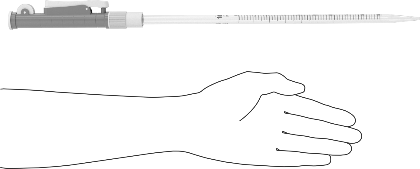 Pipet, Pistonlu Pompa ile, 10 ml Kapasite