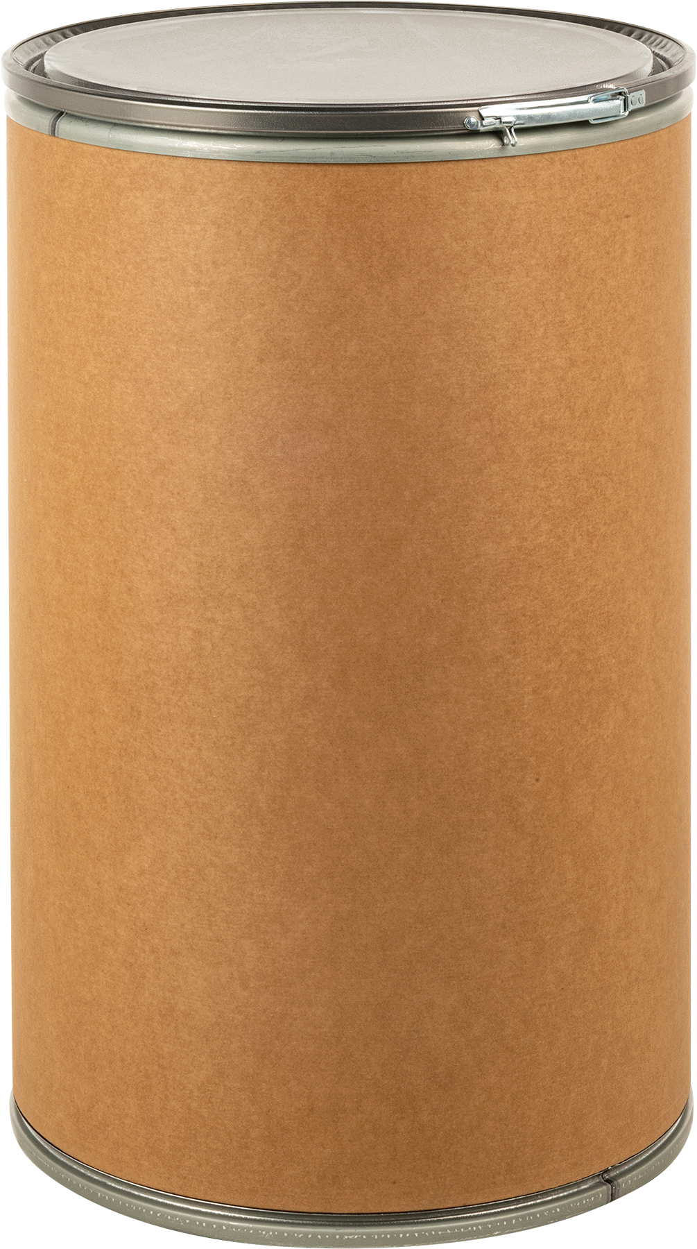 Kolu Kilitli Kapama Halkalı ve STL Kapaklı Fiber Tambur, 55 Galon/500 lb. Kapasite