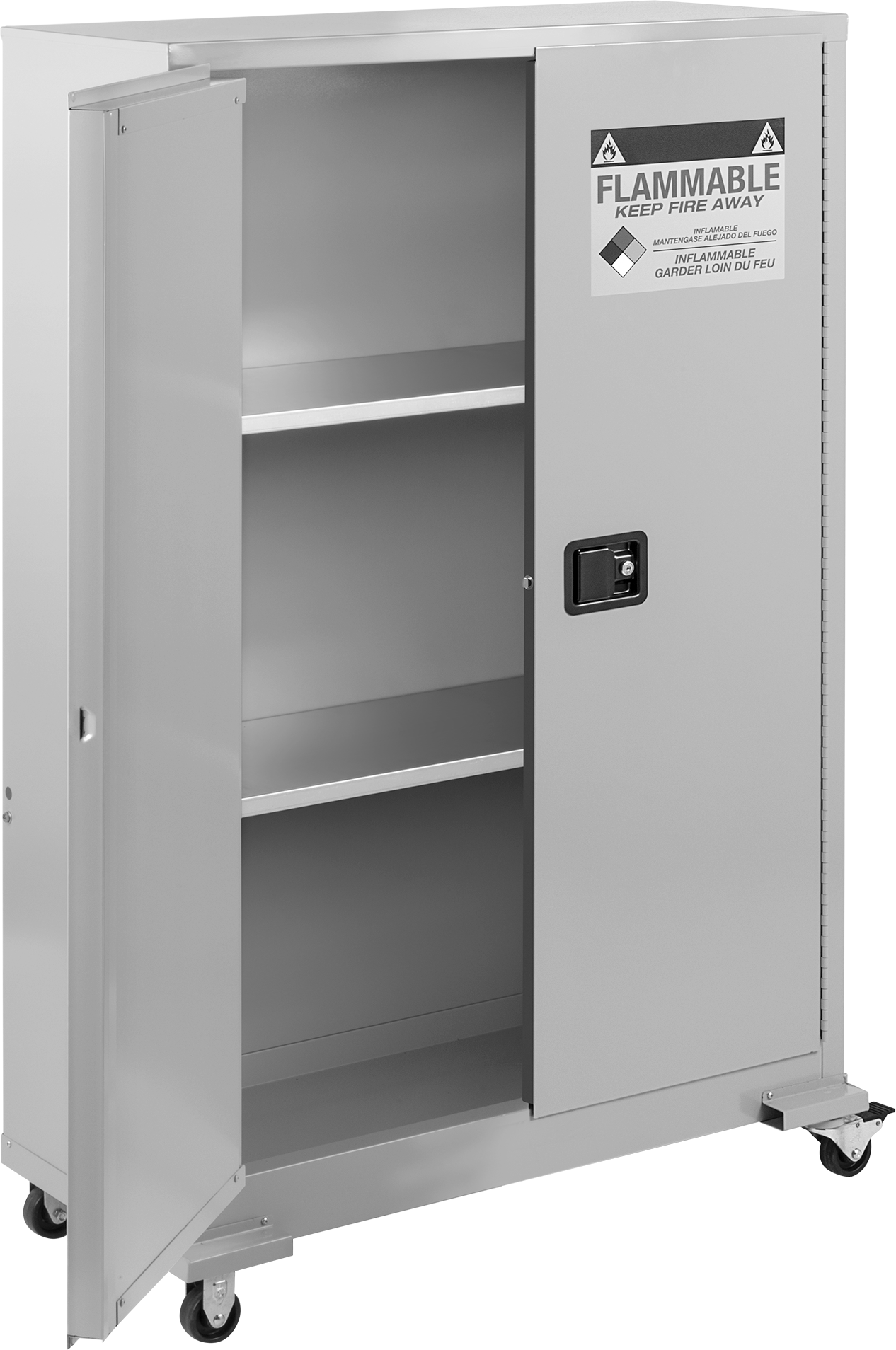 Mobile Cabinet with Two Hinged Doors