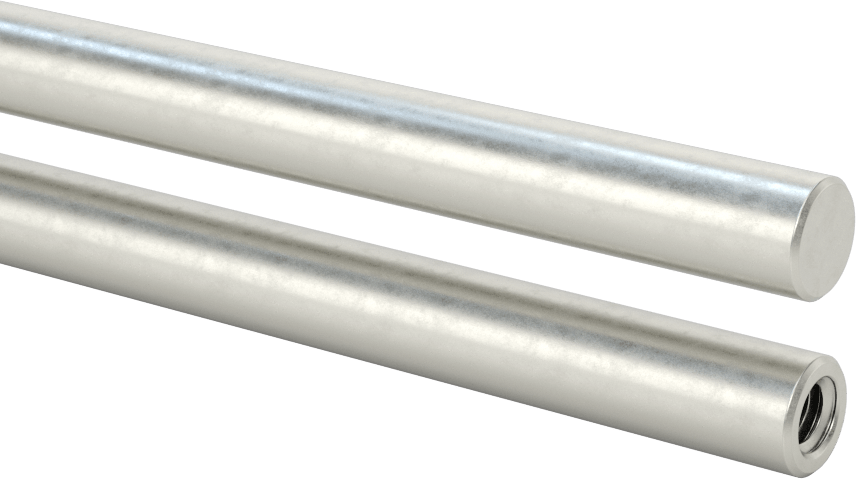 Dişli Döner Mil, 3/8" Çap, 24 inç Uzunluk, 1/4"-20 Diş Boyutu
