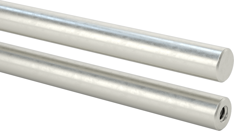 Dişli Döner Mil, 1/2" Çap, 12" Uzunluk, 1/4"-20 Diş Boyutu