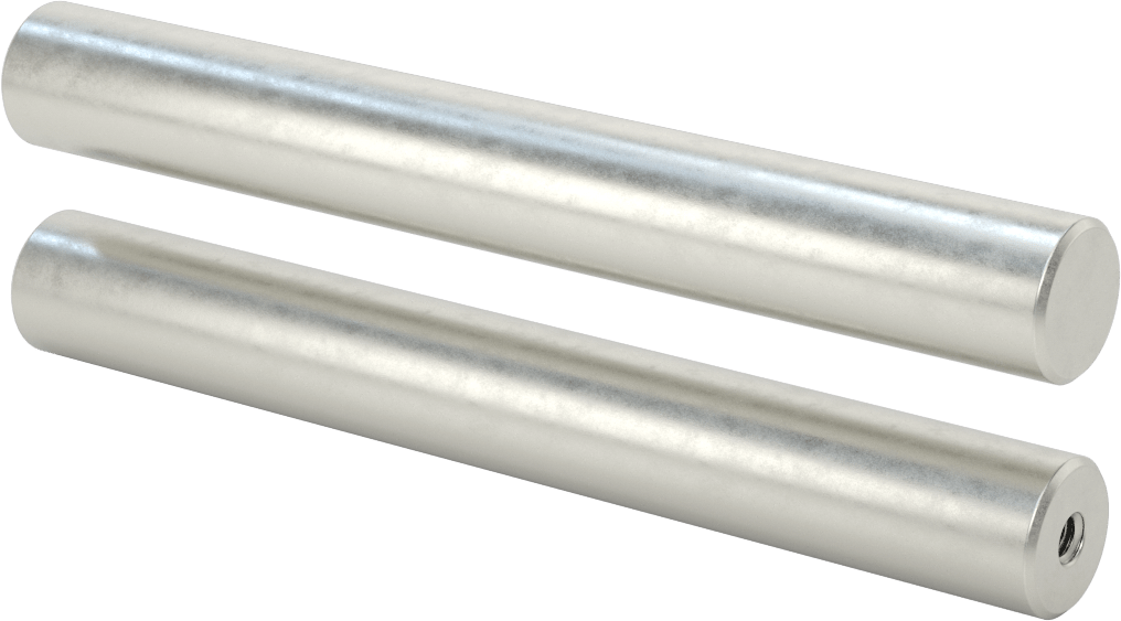 Dişli Döner Mil, 3/4 inç Çap, 6 inç Uzunluk, 1/4"-20 Diş Boyutu