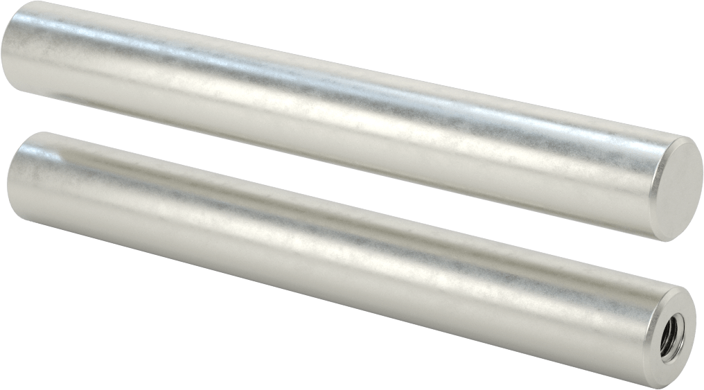 Dişli Döner Mil, 3/4 inç Çap, 6 inç Uzunluk, 3/8"-16 Diş Boyutu