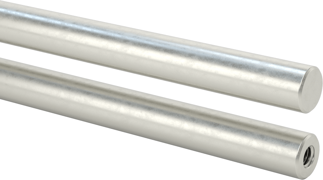 Dişli Döner Mil, 3/4 inç Çap, 12" Uzunluk, 3/8"-16 Diş Boyutu