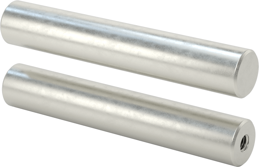 Dişli Döner Mil, 1" Çap, 6 inç Uzunluk, 3/8"-16 Diş Boyutu