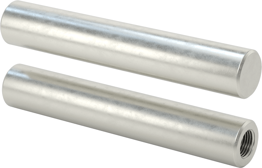 Dişli Döner Mil, 1" Çap, 6 inç Uzunluk, 5/8"-18 Diş Boyutu