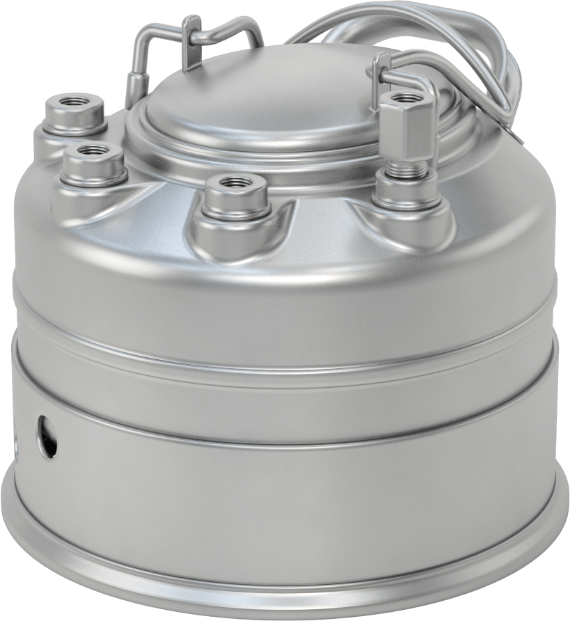 ASME Kodlu Basınçlı Sıvı Dağıtım Tankı, Taşınabilir, 1 Galon Kapasite, Maksimum 132 PSI @ 100°F