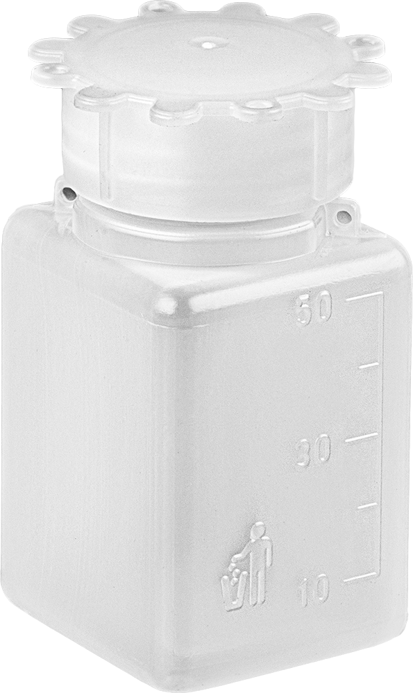 Dereceli HDPE Plastik Kavanoz, 1,7 FL. oz./50 ml Kapasite.