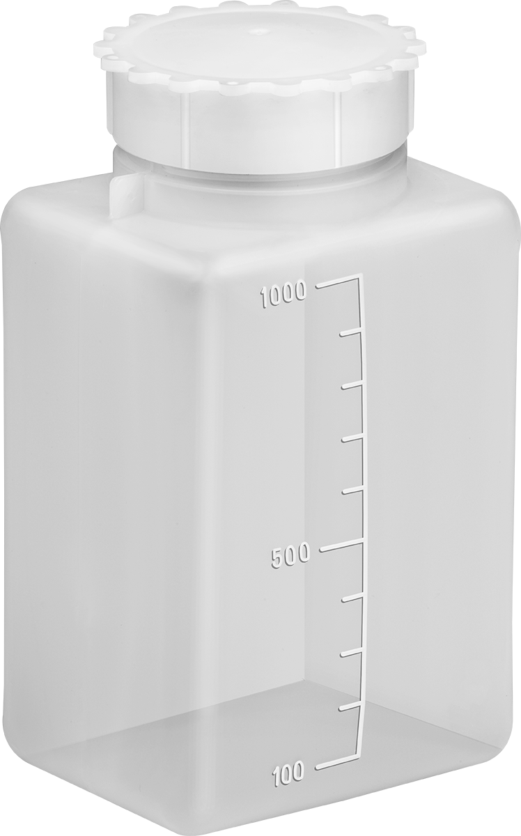 Dereceli HDPE Plastik Kavanoz, 32 FL. oz./1000 ml Kapasite
