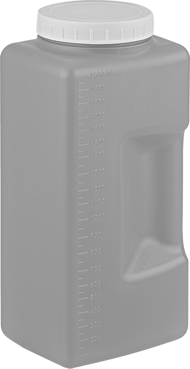 Dereceli HDPE Plastik Kavanoz, 64 FL. oz./2000 ml Kapasite, Kehribar