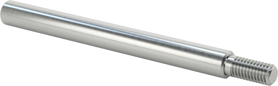 Dişli Döner Mil, 1/2" Çap, 6 inç Uzunluk, 3/8"-16 Diş Boyutu