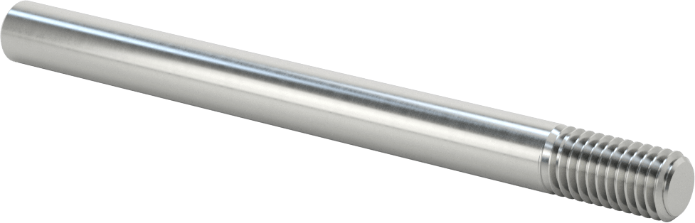 Dişli Döner Mil, 1/2" Çap, 6 inç Uzunluk, 1/2"-13 Diş Boyutu