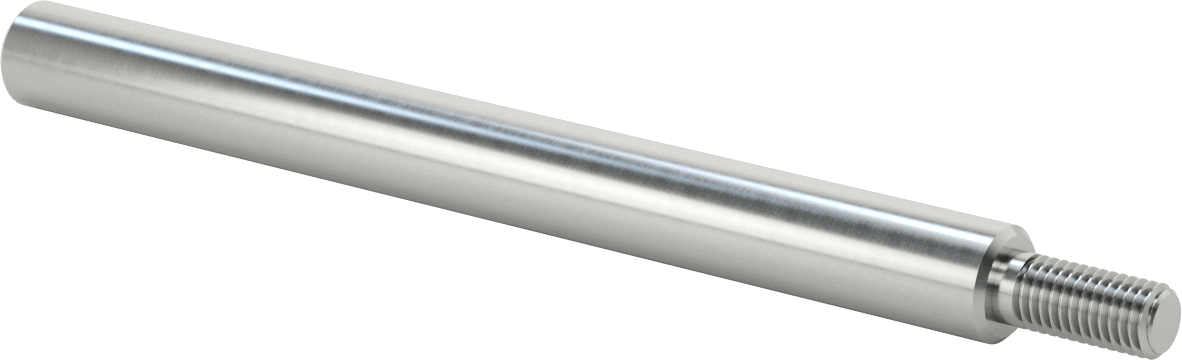 Dişli Döner Mil, 1" Çap, 12" Uzunluk, 5/8"-11 Diş Boyutu