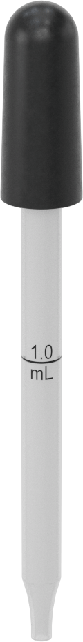 Ampul Damlatıcılar, Çıkarılabilir Ampul ile, 1 ml Kapasite, 4,50 inç Uzunluk
