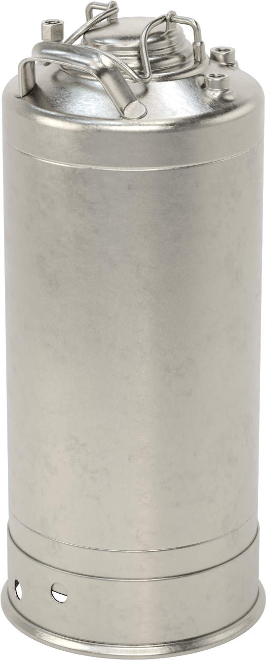 ASME Kodlu Basınçlı Sıvı Dağıtım Tankı, Taşınabilir, 5 Galon Kapasite, Maksimum 205 PSI @ 100°F