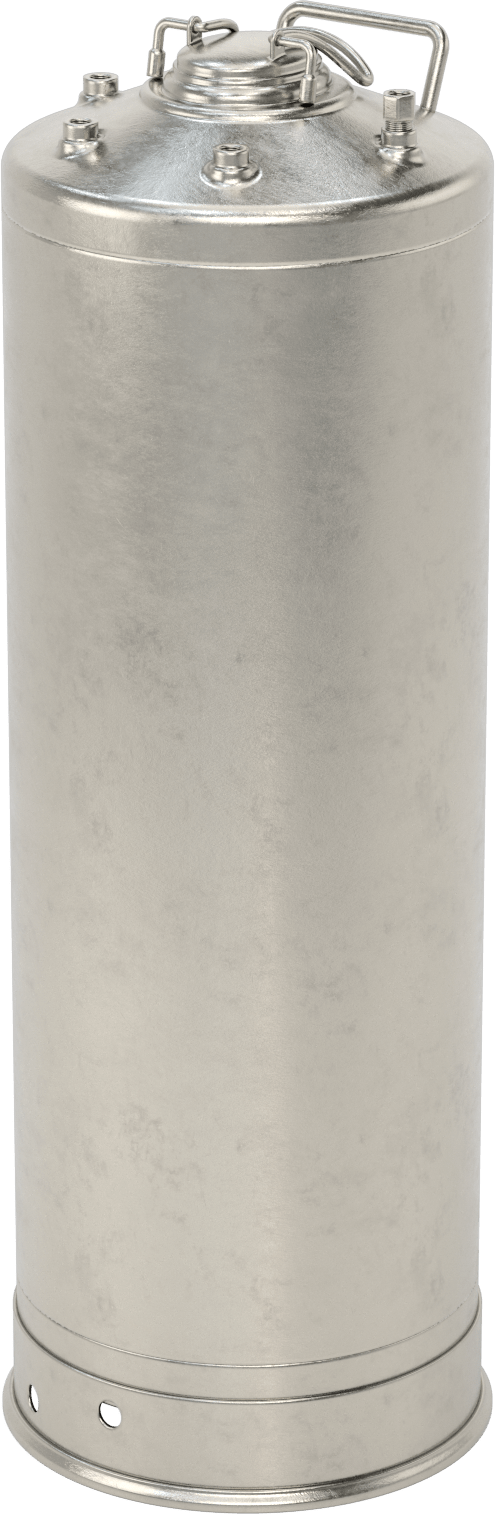 ASME Kodlu Basınçlı Sıvı Dağıtım Tankı, Taşınabilir, 16 Galon Kapasite, Maksimum 165 PSI @ 100°F