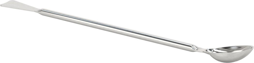 Paslanmaz Çelik Laboratuvar Kaşığı x Düz Spatula, 8-1/4" Uzunluk