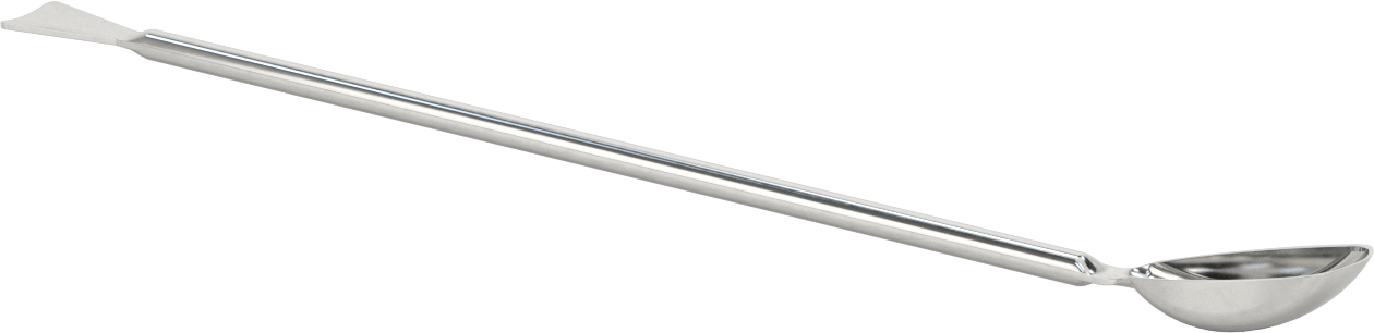Paslanmaz Çelik Laboratuvar Kaşığı x Düz Spatula, 15-3/4" Uzunluk