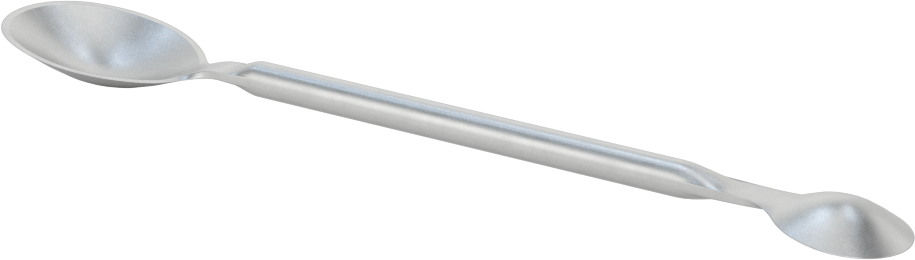 Paslanmaz Çelik Çift Uçlu Laboratuvar Kaşığı, 2 ml x 0,5 ml Kapasite