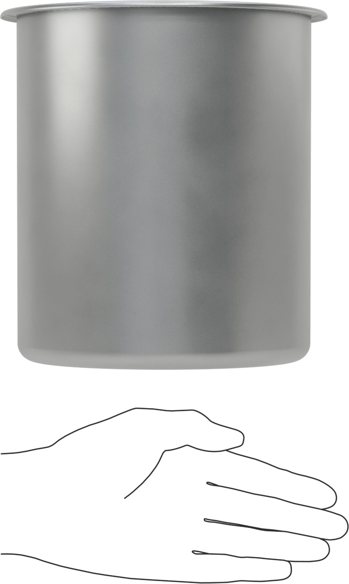 Gıda ve İçecek Yuvarlak Metal Toplu Teneke Kutular, 112 FL oz Kapasite
