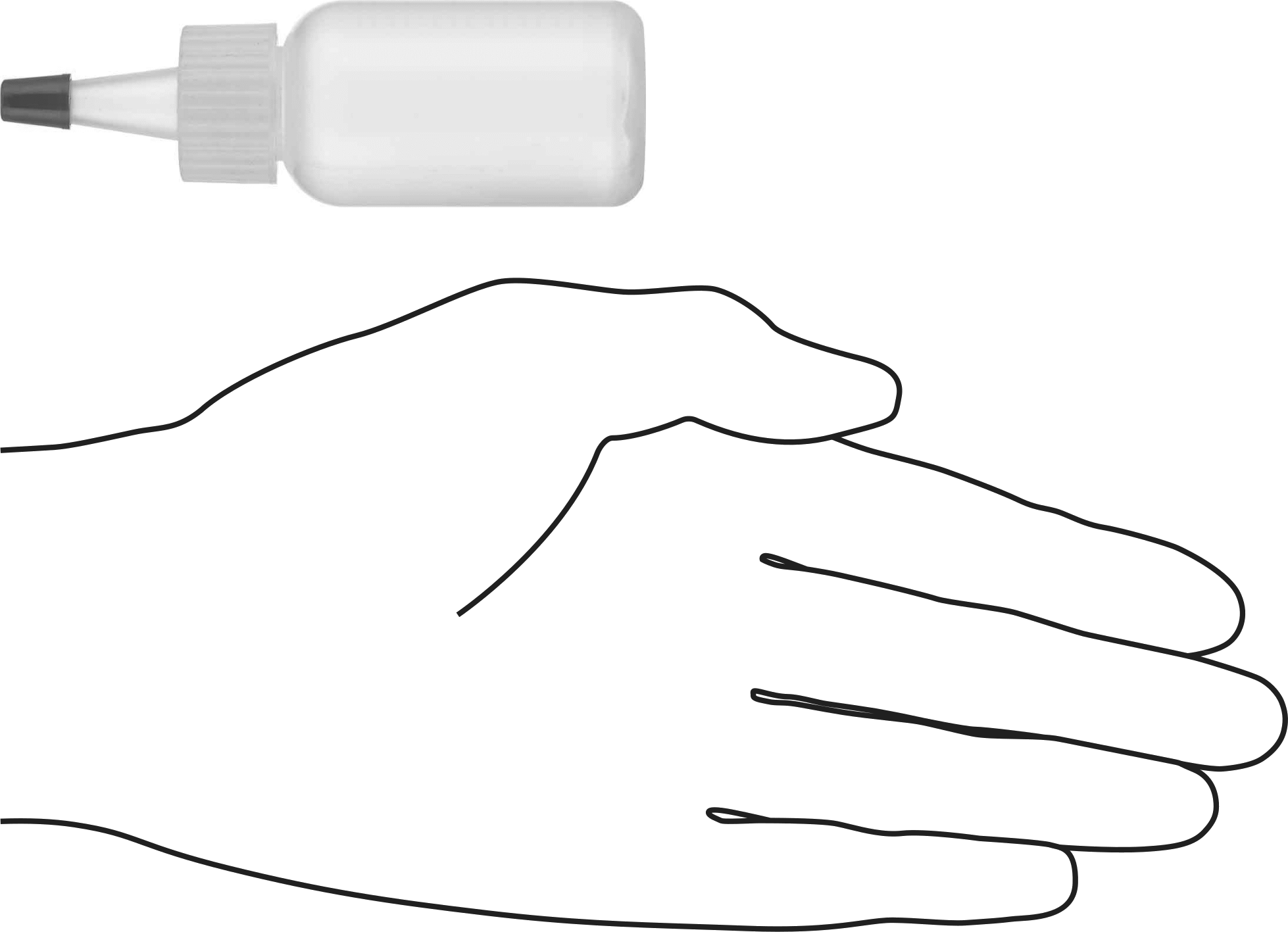 Nozul Kapağı Olan Sıkma Şişesi, 1 FL oz Kapasite, 2-3/4" Yükseklik