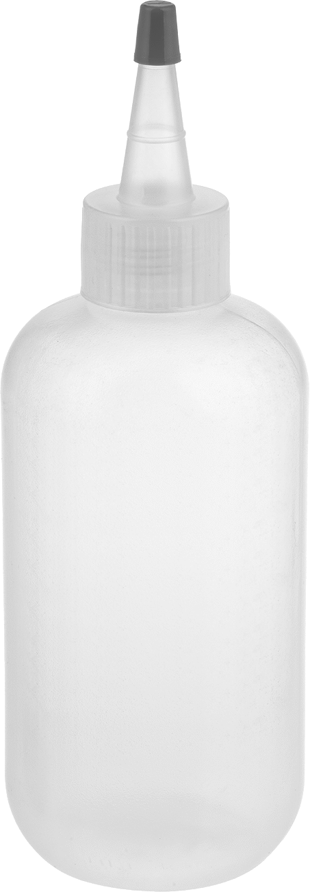 Nozul Kapağı Olan Sıkma Şişesi, 8 FL oz Kapasite, 5-1/4" Yükseklik