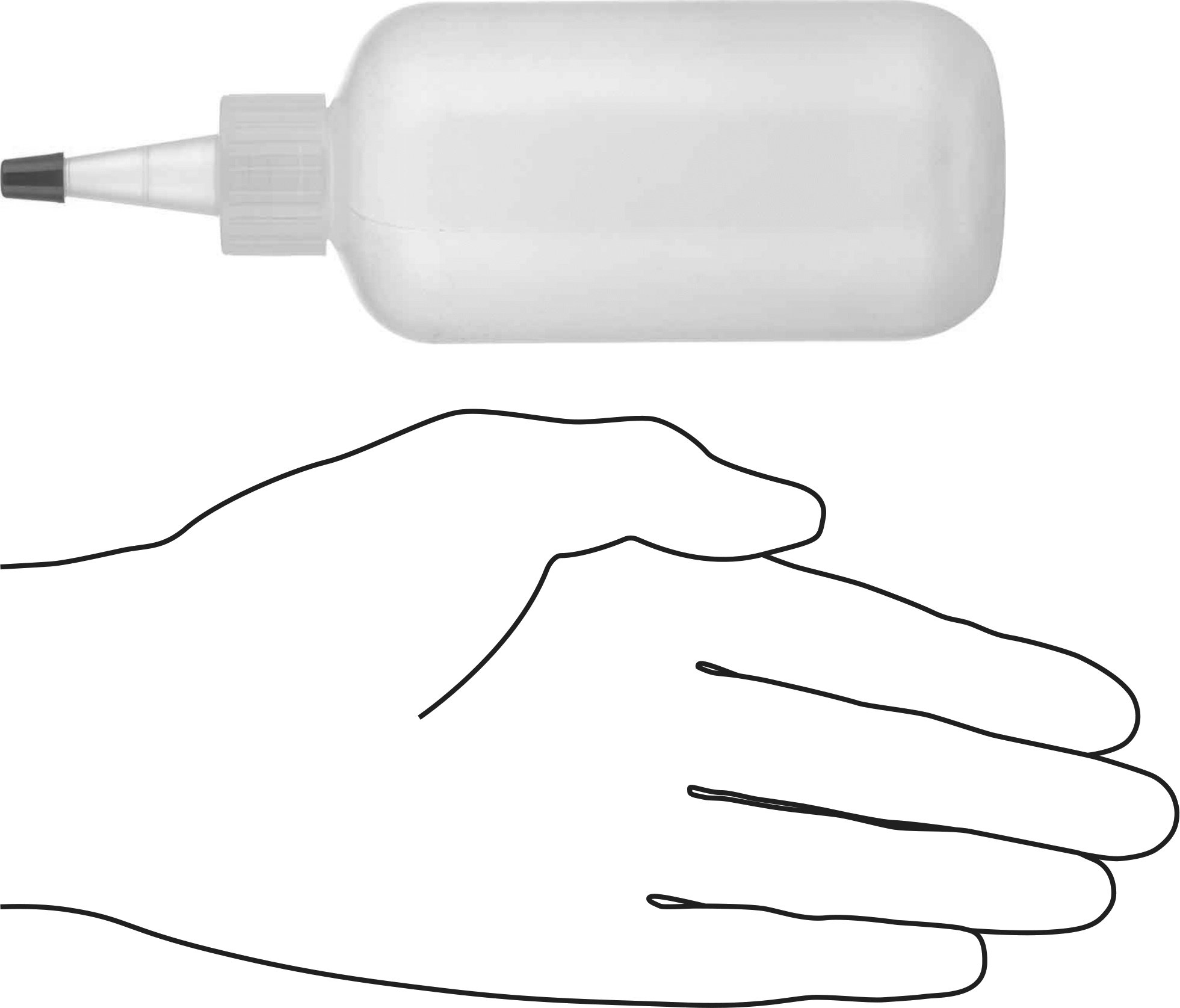 Nozul Kapağı Olan Sıkma Şişesi, 8 FL oz Kapasite, 5-1/4" Yükseklik