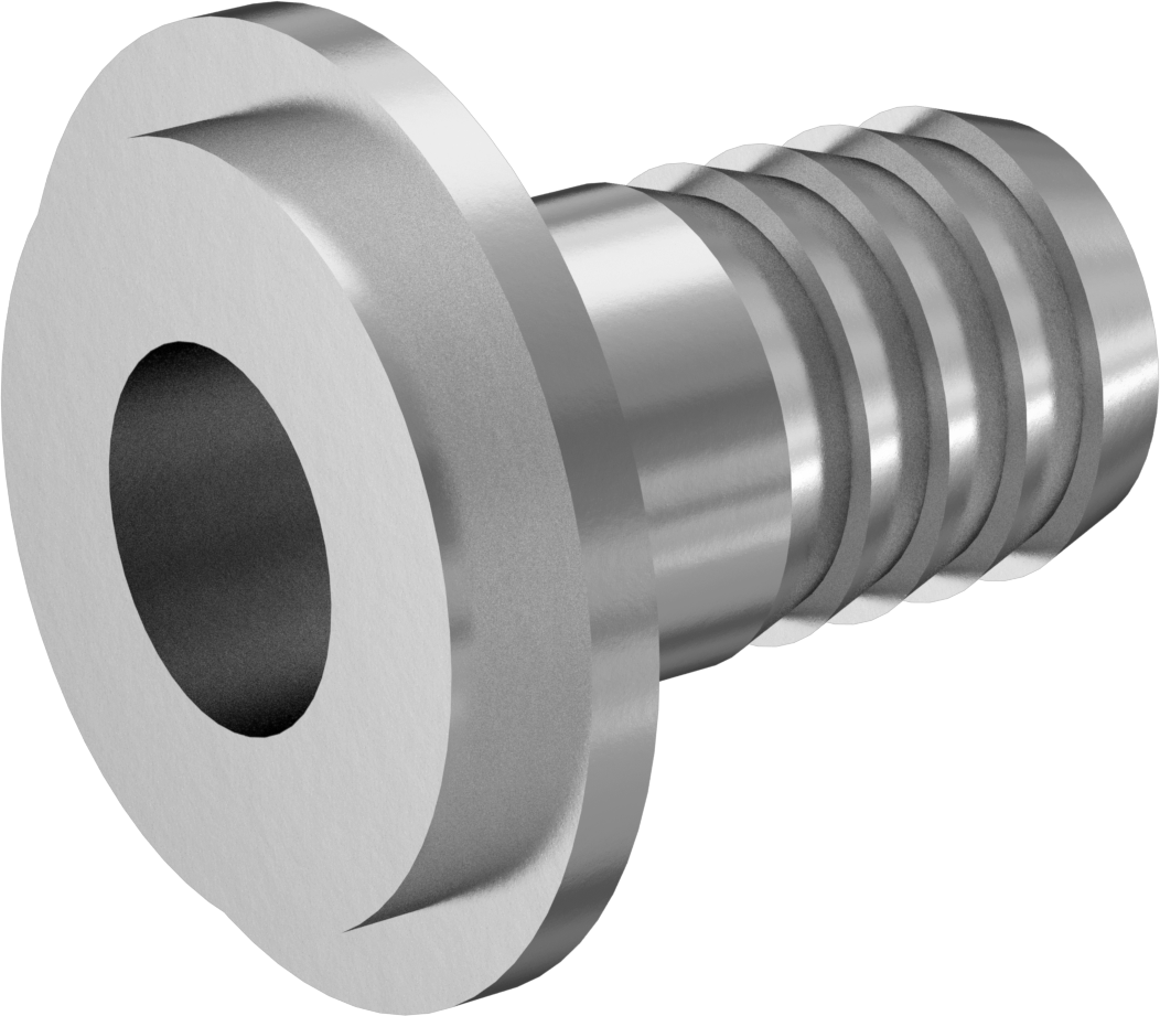 Yüksek Parlaklıkta Metal Hızlı Kelepçeli Sıhhi Adaptör, Erkek, 1" Boru Dış Çapı için, Ekstra Destekli x Dikenli Boru