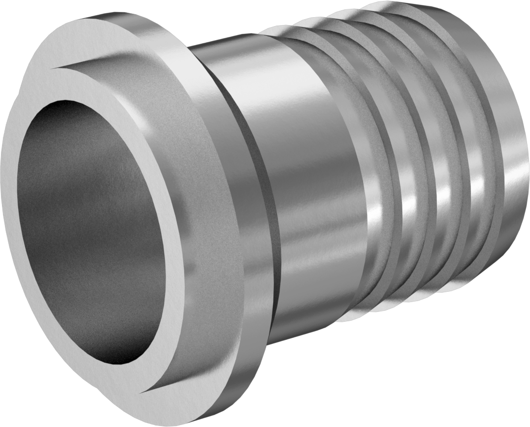 Yüksek Parlaklıkta Metal Hızlı Kelepçeli Sıhhi Adaptör, Erkek, 1-1/2" Boru Dış Çapı için, Ekstra Destekli x Dikenli Boru