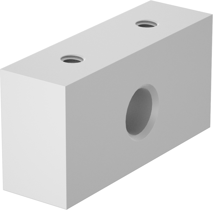 Manşonlu Lineer Yatak Bloğu, Yıkanabilir Ortam, 1" Toplam Uzunluk UHMW Yatak, 5/8" Mil Çapı için