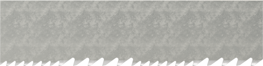 Uzun Ömürlü Şerit Testere Bıçağı, Titreşim Önleyici, 3/4" Genişlik, 64-1/2" Uzunluk, 6-10 Diş/Inch