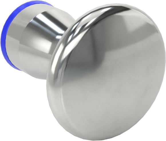 Sıhhi Dişli Delikli Montajlı Çekme Düğmesi, M8 x 1,25 mm Diş, 12 mm Derinlik