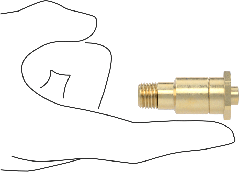 Sıkıştırılmış Gaz için Yüksek Basınçlı Nipple, Pirinç, Elle Sıkma, CGA Numara 660 için