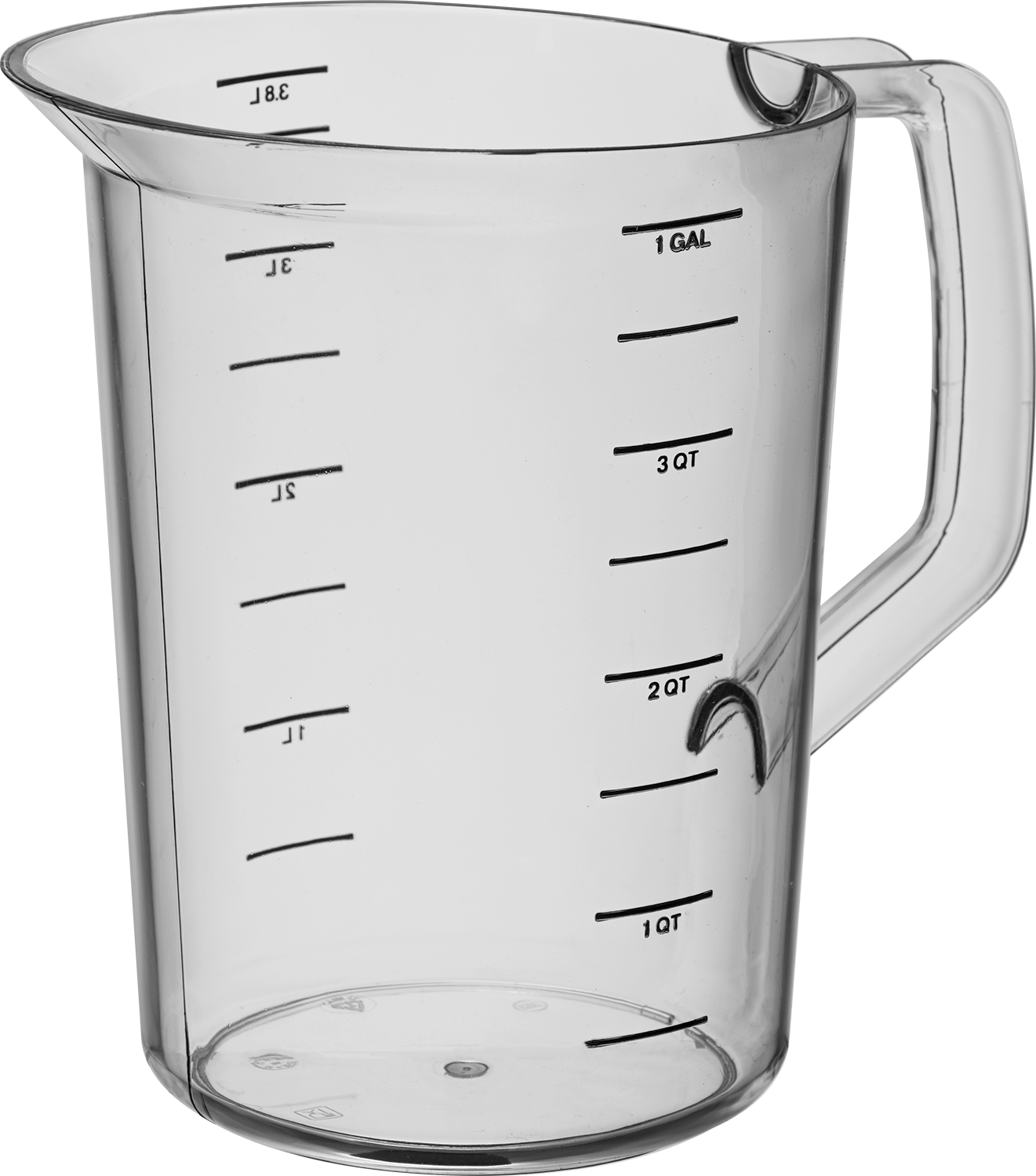 Yiyecek ve İçecek Bardağı, Polikarbonat Plastik, 1 Galon/3775 ml Kapasite