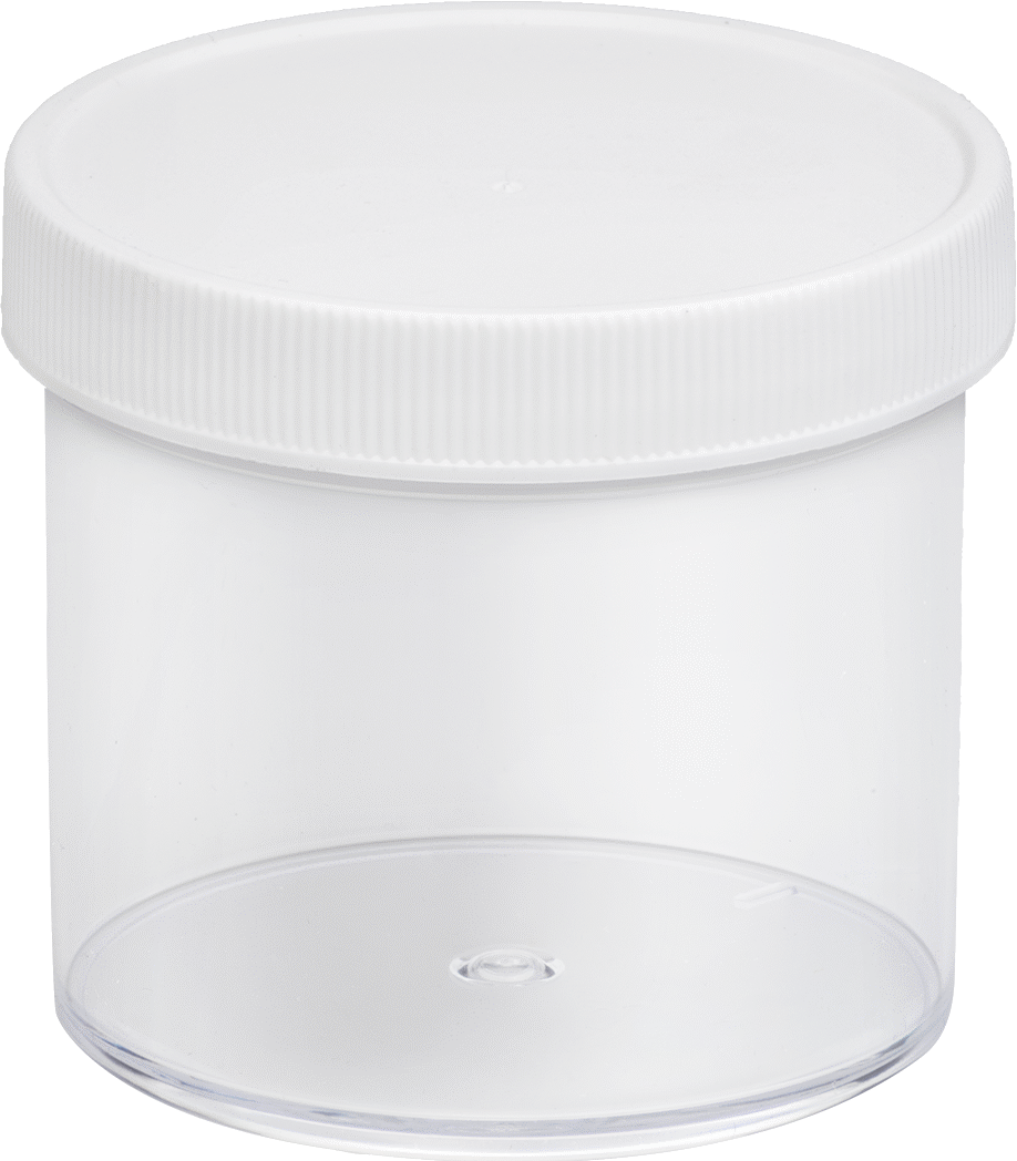 Şeffaf Polistiren Plastik Kavanoz, 6 FL oz/175 ml Kapasite